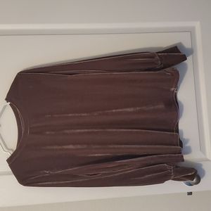 Women's Balloon Long Sleeve Velvet Plush Top Size XL super soft 🍁